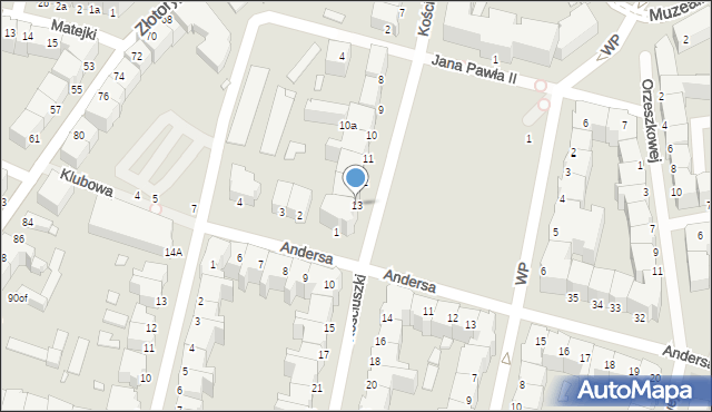 Legnica, Kościuszki Tadeusza, gen., 13, mapa Legnicy