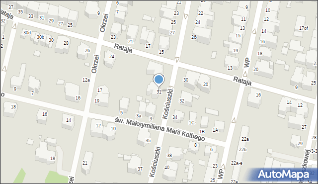 Legnica, Kościuszki Tadeusza, gen., 31, mapa Legnicy