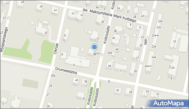 Legnica, Kościuszki Tadeusza, gen., 39, mapa Legnicy