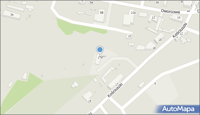 Łęknica, Kościuszki Tadeusza, gen., 17a, mapa Łęknica