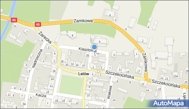 Lelów, Kościelna, 1, mapa Lelów