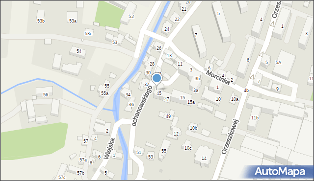 Leśna, Kochanowskiego Jana, 45/47, mapa Leśna