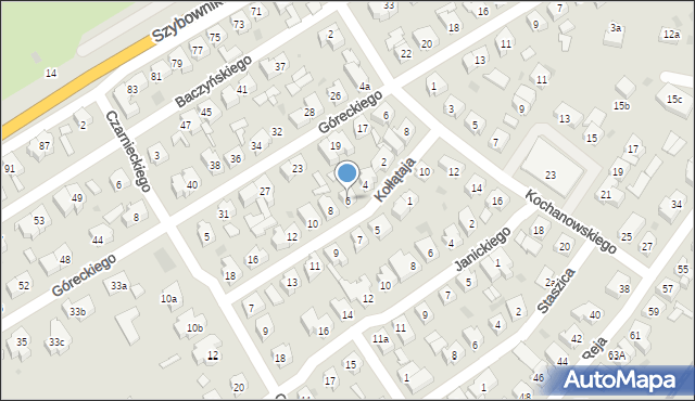 Leszno, Kołłątaja Hugo, 6, mapa Leszno