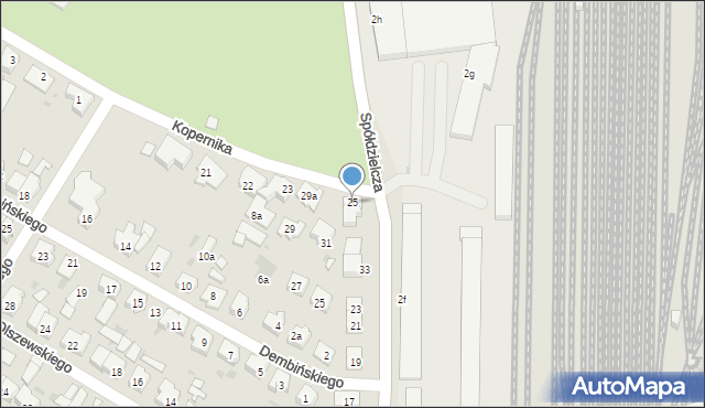 Leszno, Kopernika Mikołaja, 25, mapa Leszno