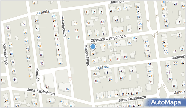 Leszno, Kordeckiego Augustyna, ks., 24, mapa Leszno