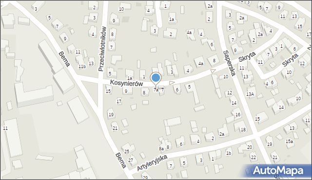 Leszno, Kosynierów, 7a, mapa Leszno