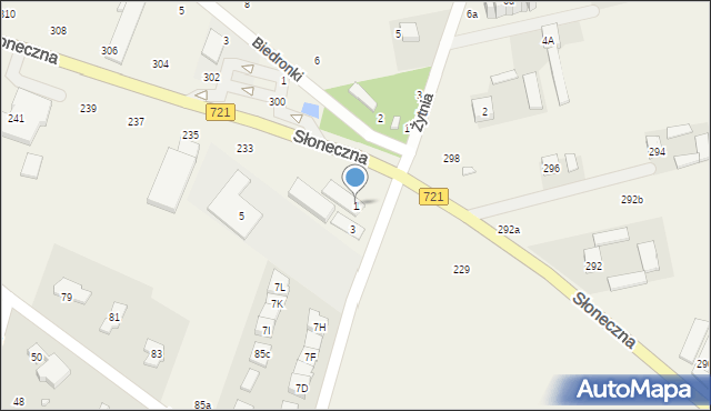 Lesznowola, Końcowa, 1, mapa Lesznowola