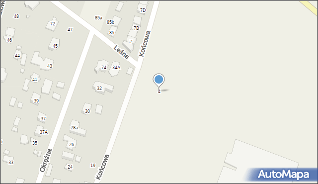 Lesznowola, Końcowa, 4, mapa Lesznowola