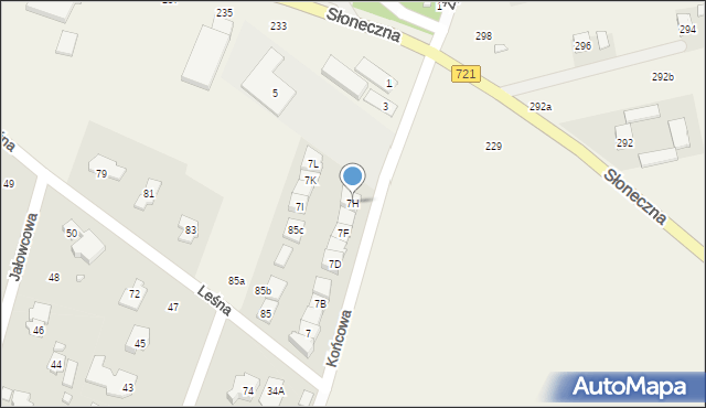 Lesznowola, Końcowa, 7H, mapa Lesznowola