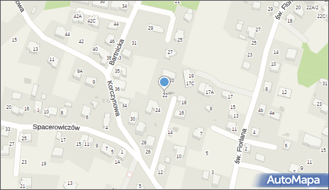 Libertów, Korczynowa, 22, mapa Libertów