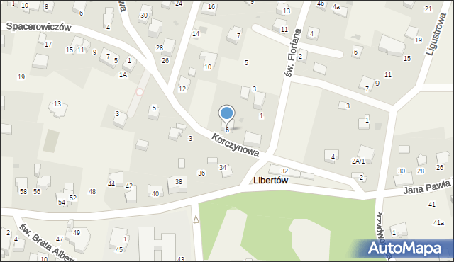 Libertów, Korczynowa, 6, mapa Libertów