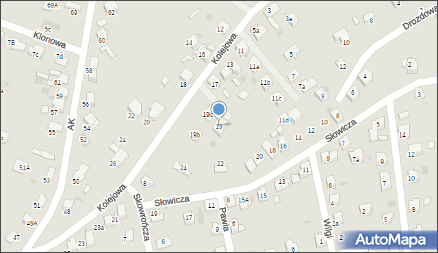 Libiąż, Kolejowa, 19, mapa Libiąż