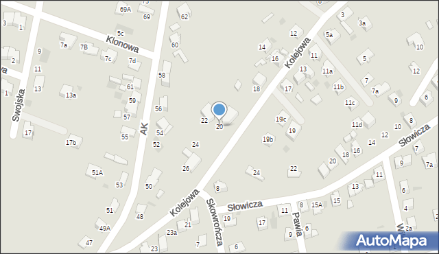 Libiąż, Kolejowa, 20, mapa Libiąż