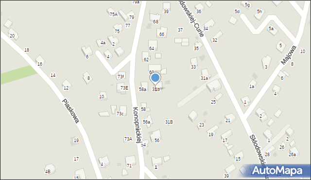 Libiąż, Konopnickiej Marii, 31b, mapa Libiąż