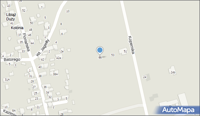 Libiąż, Kopernika Mikołaja, 55, mapa Libiąż