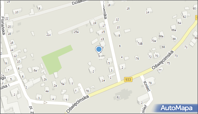 Libiąż, Kopernika Mikołaja, 7, mapa Libiąż