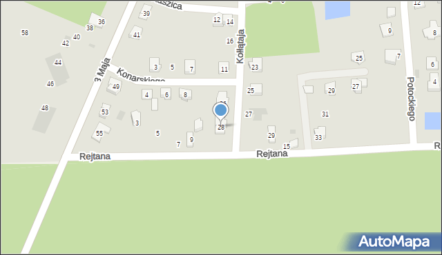 Lidzbark, Kołłątaja Hugo, 28, mapa Lidzbark