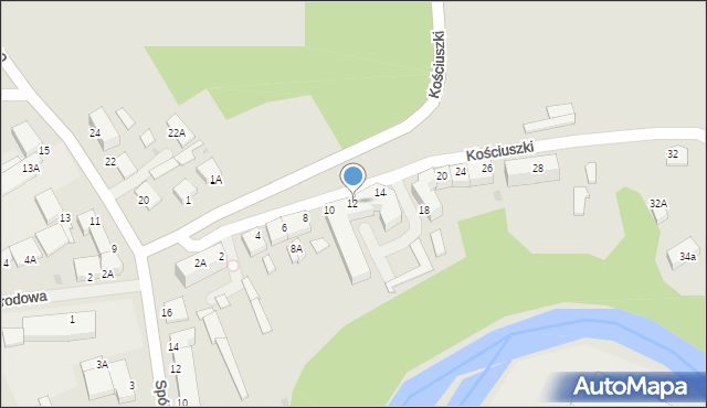 Lidzbark Warmiński, Kościuszki Tadeusza, gen., 12, mapa Lidzbark Warmiński