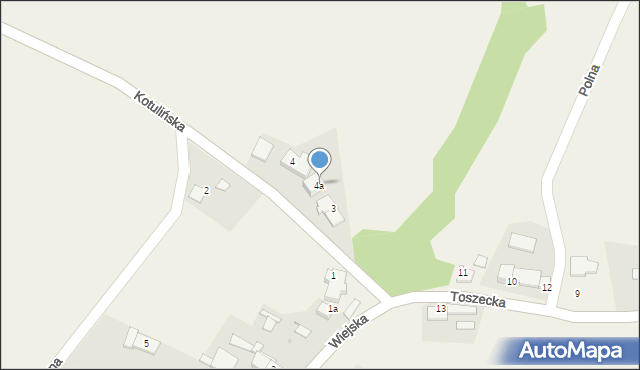 Ligota Toszecka, Kotulińska, 4a, mapa Ligota Toszecka