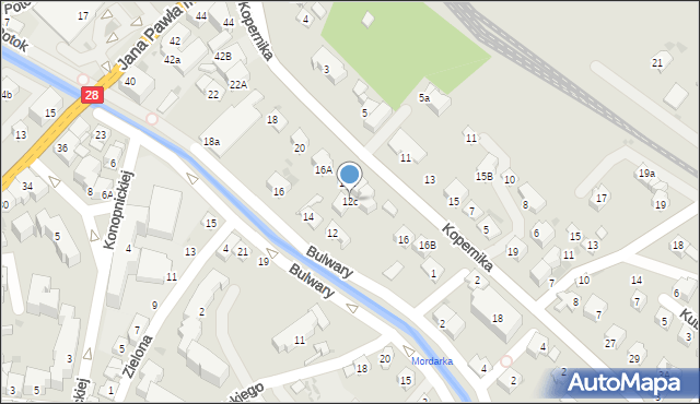 Limanowa, Kopernika Mikołaja, 12c, mapa Limanowa