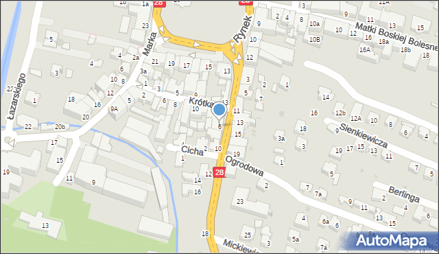 Limanowa, Kościuszki Tadeusza, gen., 6, mapa Limanowa