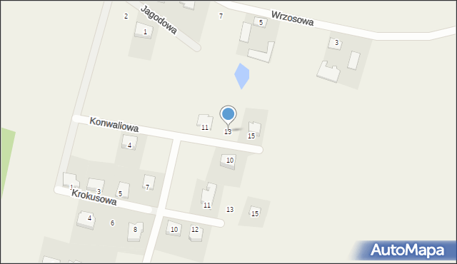 Linowiec, Konwaliowa, 13, mapa Linowiec