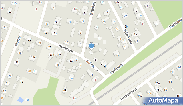 Lipinki, Kolejowa, 8, mapa Lipinki