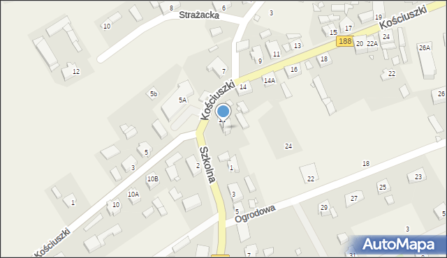 Lipka, Kościuszki Tadeusza, gen., 12A, mapa Lipka