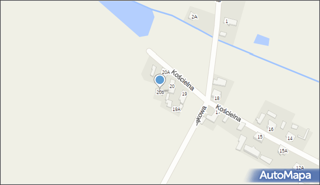 Lipki Wielkie, Kościelna, 20b, mapa Lipki Wielkie