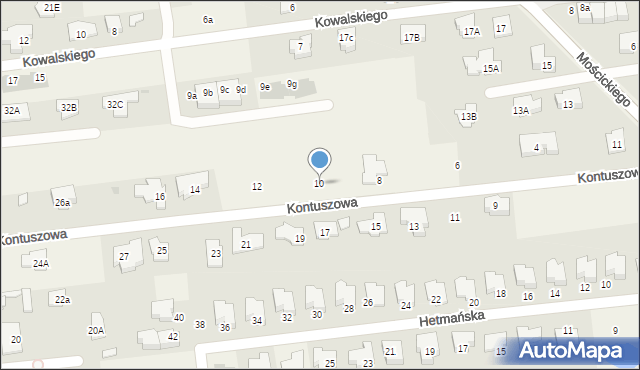 Lipków, Kontuszowa, 10, mapa Lipków