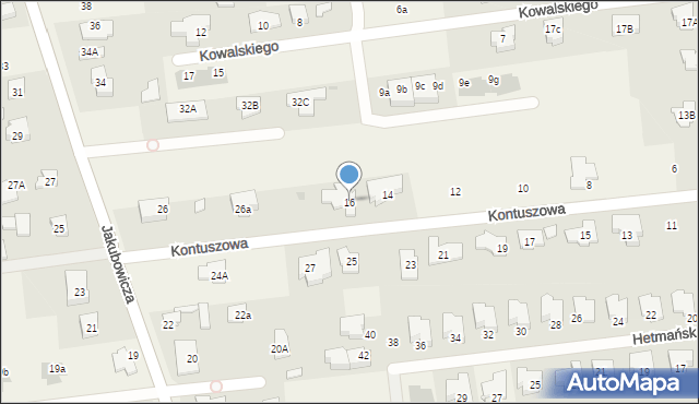 Lipków, Kontuszowa, 16, mapa Lipków