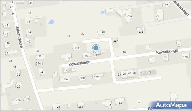 Lipków, Kowalskiego Rocha, 8, mapa Lipków