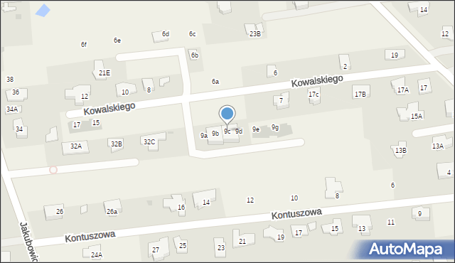 Lipków, Kowalskiego Rocha, 9c, mapa Lipków