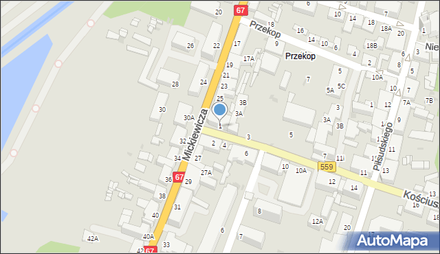 Lipno, Kościuszki Tadeusza, gen., 1, mapa Lipno