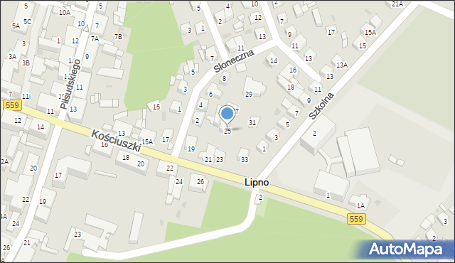Lipno, Kościuszki Tadeusza, gen., 25, mapa Lipno