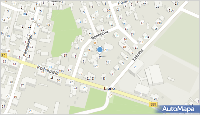 Lipno, Kościuszki Tadeusza, gen., 27, mapa Lipno