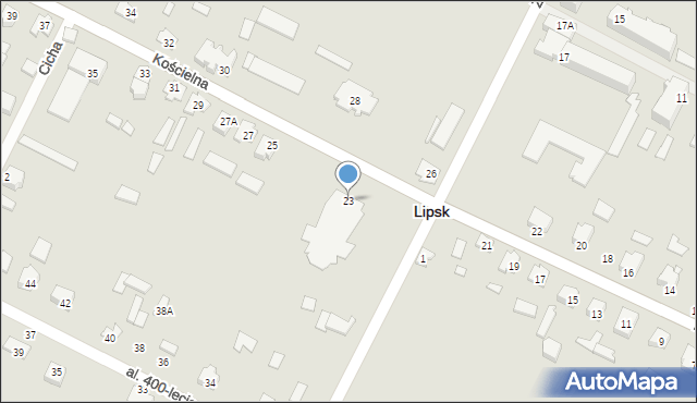 Lipsk, Kościelna, 23, mapa Lipsk