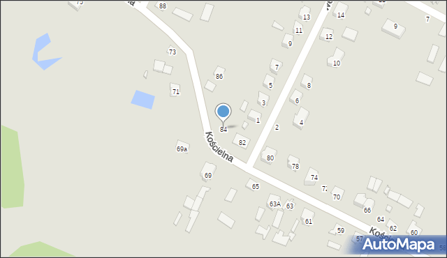 Lipsk, Kościelna, 84, mapa Lipsk