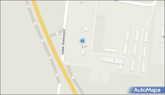 Lipsko, Kółek Rolniczych, 3, mapa Lipsko