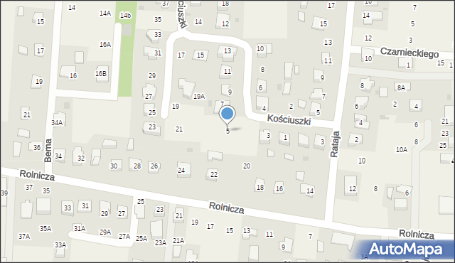 Lisia Góra, Kościuszki Tadeusza, gen., 5, mapa Lisia Góra