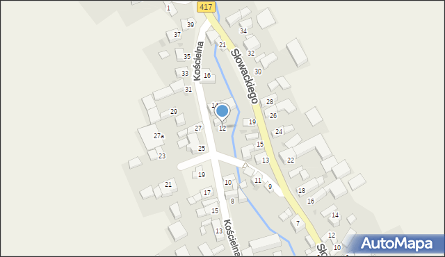 Lisięcice, Kościelna, 12, mapa Lisięcice