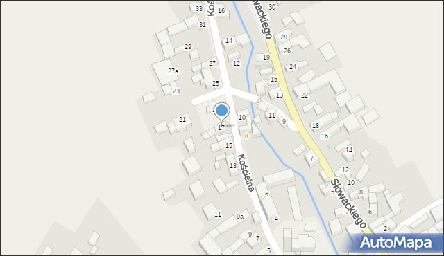 Lisięcice, Kościelna, 17, mapa Lisięcice