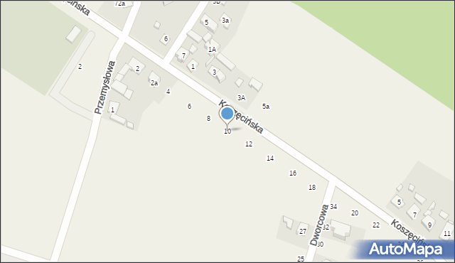 Lisów, Koszęcińska, 10, mapa Lisów