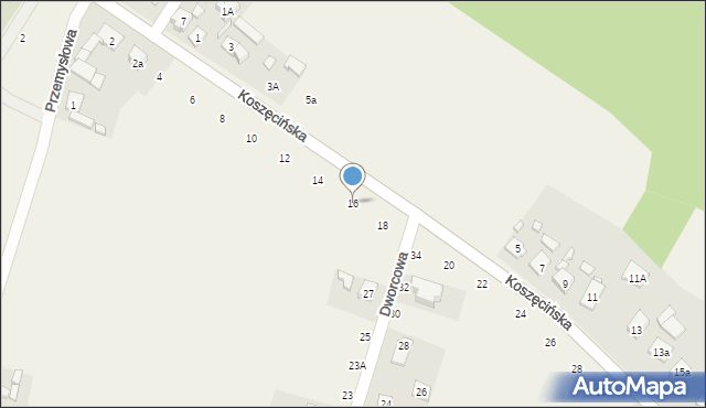 Lisów, Koszęcińska, 16, mapa Lisów