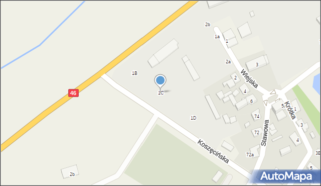 Lisów, Koszęcińska, 1C, mapa Lisów