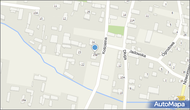 Liw, Kościelna, 23a, mapa Liw