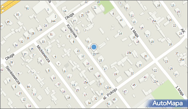 Łochów, Kolejowa, 13, mapa Łochów