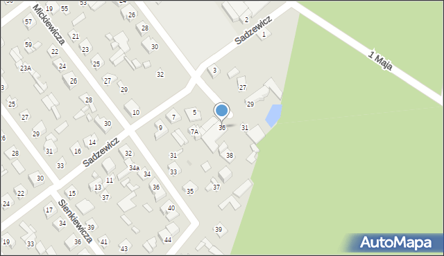 Łochów, Kolejowa, 36, mapa Łochów