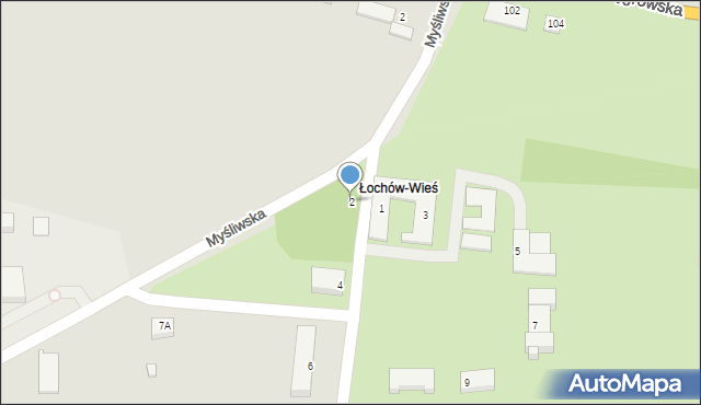 Łochów, Konopnickiej Marii, 2, mapa Łochów