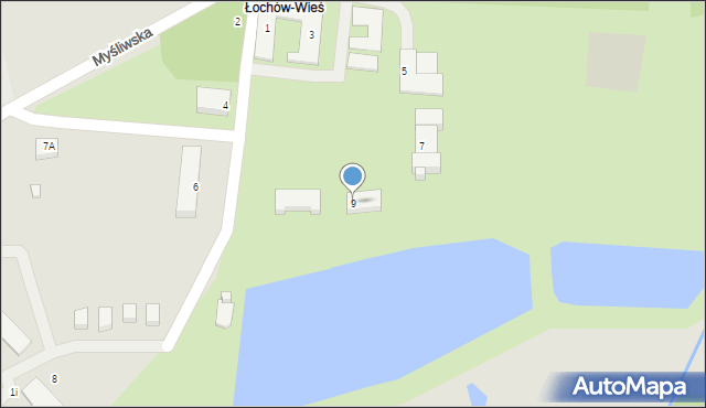 Łochów, Konopnickiej Marii, 9, mapa Łochów